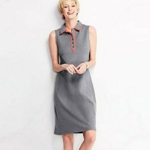 🆕⭐Land's End polo dress grey orange
